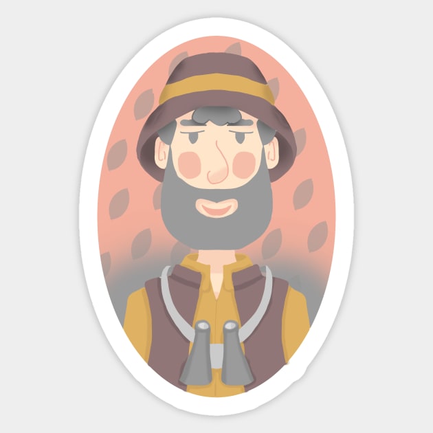 the explorer Sticker by M. Scowen Art